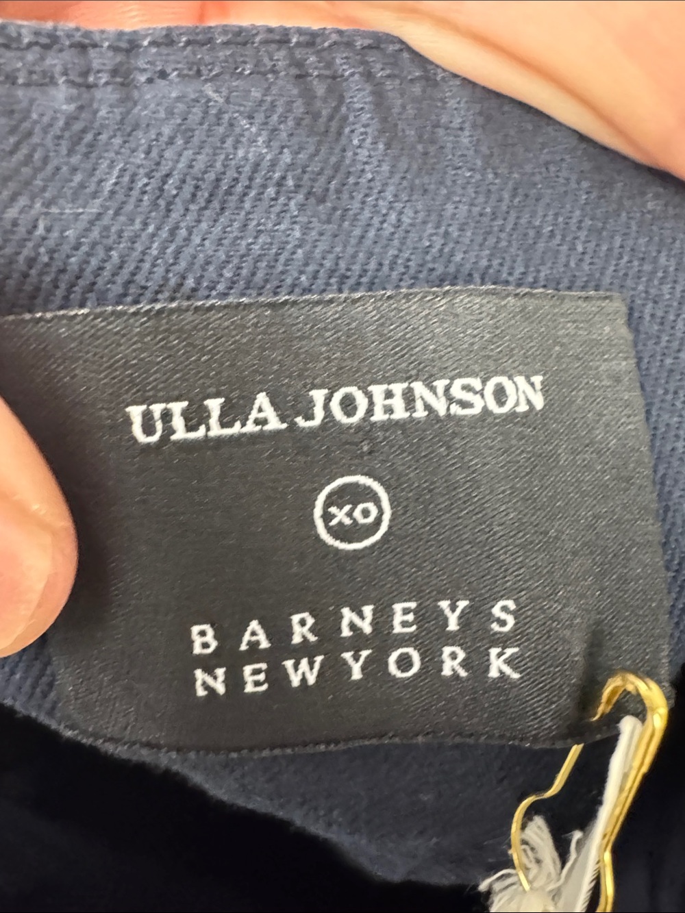 NWT Ulla Johnson Ellis High Waisted Cotton Pant in Midnight Blue, size 0 - Picture 4 of 7